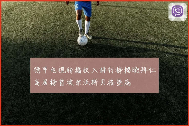 德甲电视转播收入排行榜揭晓拜仁高居榜首埃尔沃斯贝格垫底